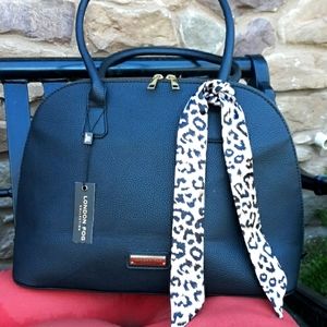 NWT LONDON FOG BLACK SHOULDER BAG